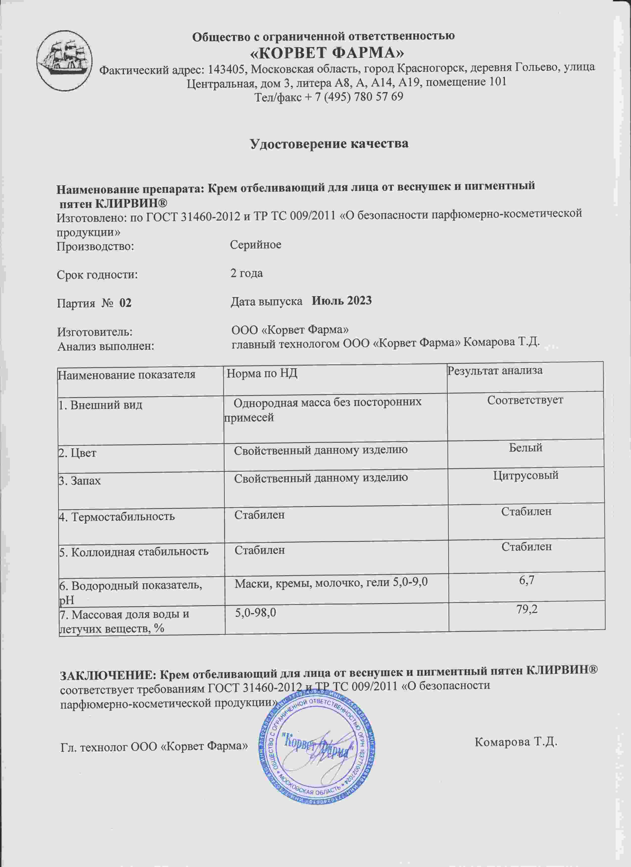 Паспорт №07202302